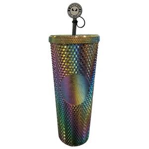 Starbucks 2023 Venti Limited Edition Halloween Black Bling Oil Slick Tumbler NEW